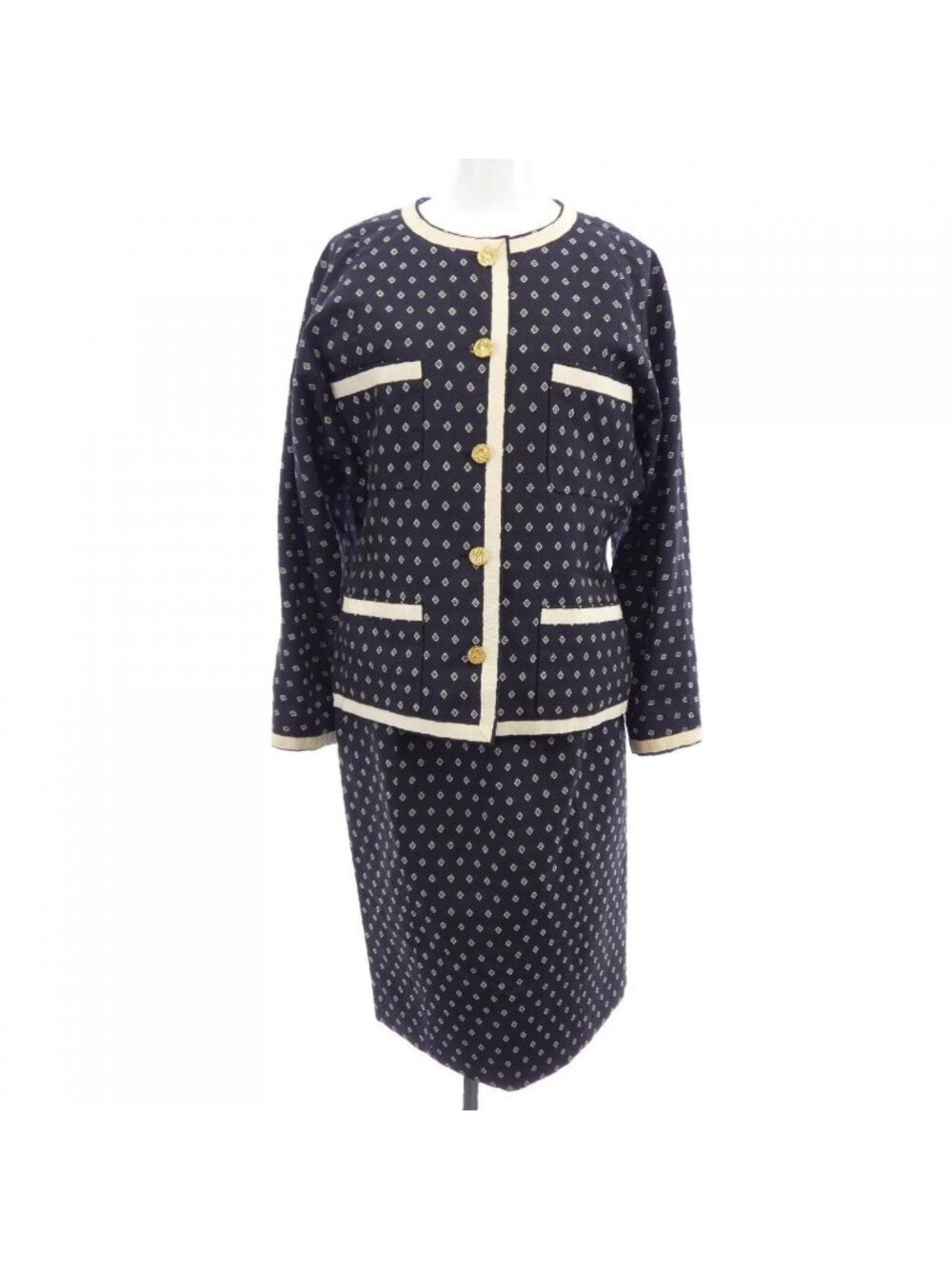 Chanel Vintage Set Suit Navy